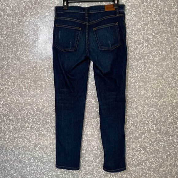 Fossil Slim Boyfriend Dark Wash Jeans Size 25 some distressing 5 pocket Casual - Picture 2 of 11